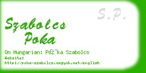 szabolcs poka business card